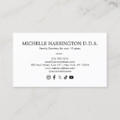 Minimalistische Classic Tand Tandarts Logo Mint Bl Visitekaartje (Achterkant)