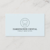 Minimalistische Classic Tand Tandarts Logo Mint Bl Visitekaartje (Voorkant)