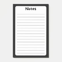 Minimalistische Classic Zwart-wit Post-it® notes
