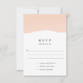 Minimalistische Classy Blush Wedding RSVP Kaart (Voorkant)