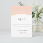 Minimalistische Classy Blush Wedding RSVP Kaart (Staand voorkant)
