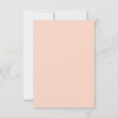Minimalistische Classy Blush Wedding RSVP Kaart (Achterkant)