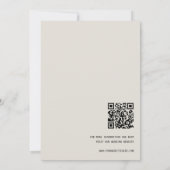 Minimalistische Classy Chic Typografie Moderne bru Kaart (Achterkant)