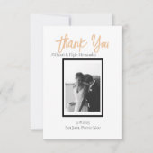 Minimalistische Classy Eenvoudige Gepersonaliseerd Bedankkaart (Voorkant)