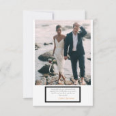 Minimalistische Classy Eenvoudige Gepersonaliseerd Bedankkaart (Achterkant)