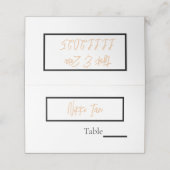 Minimalistische Classy Eenvoudige Gepersonaliseerd Plaatskaartje (Buitenkant ongevouwen)