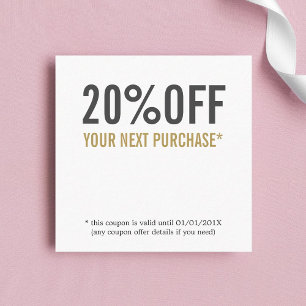 Minimalistische Clean Bold Beauty Salon Coupon