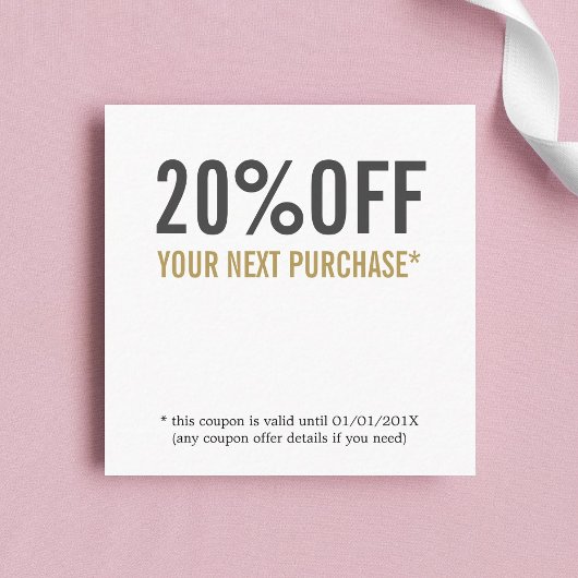 Minimalistische Clean Bold Beauty Salon Coupon