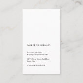 Minimalistische Clean Faux Gold Black Hair Stylist Visitekaartje (Achterkant)