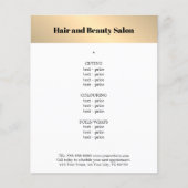 Minimalistische Clean Faux Gold Stripe Haarstylist Flyer (Voorkant)