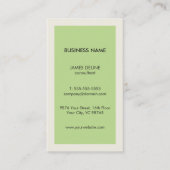 Minimalistische Clean Green Grey Consultant Visitekaartje (Voorkant)