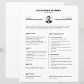 Minimalistische Clean Professionele Pro CV (Voorkant / Achterkant)