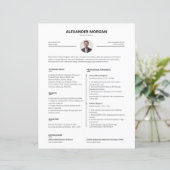 Minimalistische Clean Professionele Pro CV (Staand voorkant)