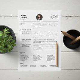 Minimalistische Clean Resume Sjabloon