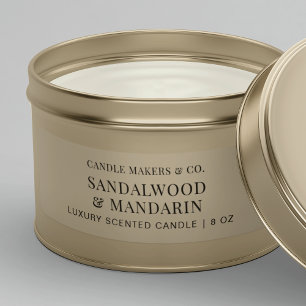 Minimalistische Clear Candle Tin 3x1" Rectangle La Sticker