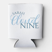 Minimalistische Cloud Nine eenvoudige script bruid Blikjeskoeler (Voorkant)