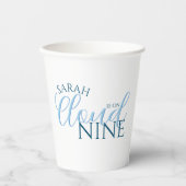 Minimalistische Cloud nine eenvoudige script bruid Papieren Bekers (Voorkant)