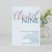 Minimalistische Cloud Nine Vrijgezellenfeest Roos  Folie Uitnodiging (Staand Voorkant)
