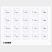 Minimalistische Cloud Nine zachte blauwe bruidsdou Vierkante Sticker (Vel)