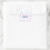 Minimalistische Cloud Nine zachte blauwe bruidsdou Vierkante Sticker (Tas)