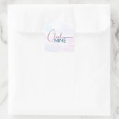 Minimalistische Cloud Nine Zachte Blauwe Bruilofts Vierkante Sticker (Tas)