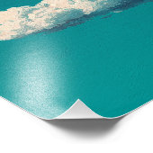 Minimalistische Cloud Wall Art voor serene woonrui Foto Afdruk (Hoek)