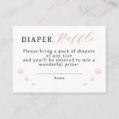 Minimalistische Coastal Pearl Baby shower luierkra Informatiekaartje (Voorkant)