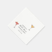 Minimalistische Cocktailparty Bruidsfeest Papieren Servet (Hoek)
