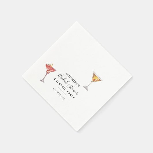 Minimalistische Cocktailparty Bruidsfeest Papieren Servet (Hoek)