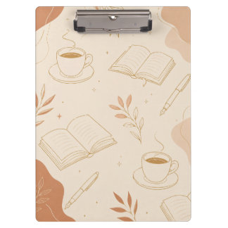Minimalistische Coffee & Books Academia Notitieboe Klembord