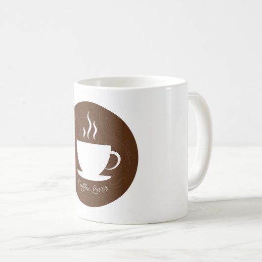 Minimalistische Coffee Cup Logo – Elegante Cafe Mo Koffiemok (Voorkant rechts)