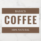 Minimalistische COFFEE-label voor containers Voedselcontainer Etiket (Enkel label)