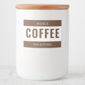 Minimalistische COFFEE-label voor containers Voedselcontainer Etiket (Voorkant)