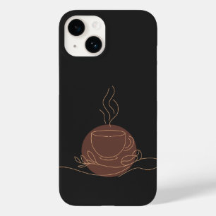 Minimalistische Coffee Line Art - koffieliefhebber Case-Mate iPhone 14 Hoesje