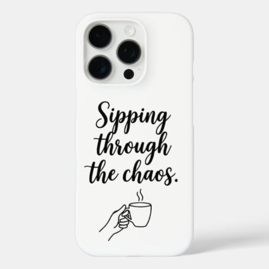 Minimalistische Coffee Quote iPhone Hoesje (Achterkant)