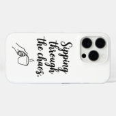 Minimalistische Coffee Quote iPhone Hoesje (Achterkant (horizontaal))