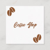 Minimalistische Coffee Shop Visitekaartje – Bruin  (Voorkant)