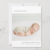 Minimalistische collage van 4 foto's Geboorte nieu Aankondiging (Voorkant)