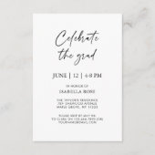 Minimalistische College Graduation Fund Gift Regis Informatiekaartje (Voorkant)