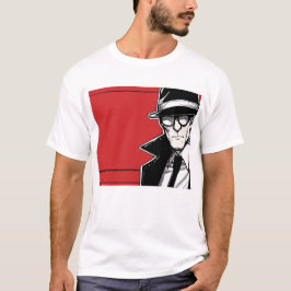 Minimalistische Comic Man Mannen Basic T-shirt
