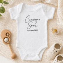Minimalistische Coming Soon Aankondiging Zwangersc