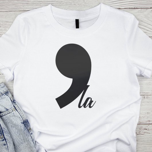 Minimalistische Comma-La T-shirt