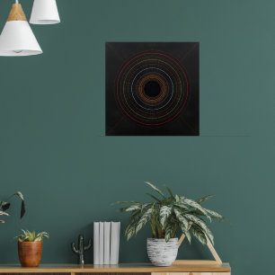 Minimalistische concentrische cirkels Geometrie Ar Poster