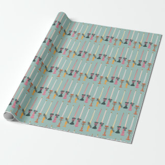 Minimalistische conische kaarsen Lichtblauw inpakp Cadeaupapier