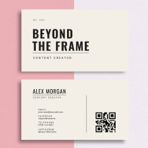 Minimalistische Content Creator Card | Bone Cream