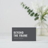 Minimalistische Content Creator Card | Forge Cream Visitekaartje (Staand voorkant)