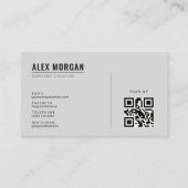 Minimalistische Content Creator | Concrete Gray Visitekaartje (Achterkant)