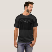 Minimalistische Continue Lijn Golven T-Shirt | Abs (Voorkant volledig)