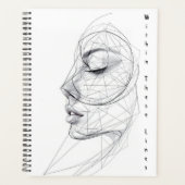 Minimalistische continue lijnkunst planner (Voorkant)