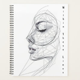 Minimalistische continue lijnkunst planner
